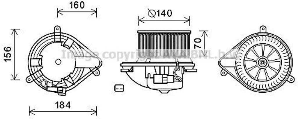 Moteur ventilateur PRASCO RT8572 OE 7701041792 pour Megane Scenic