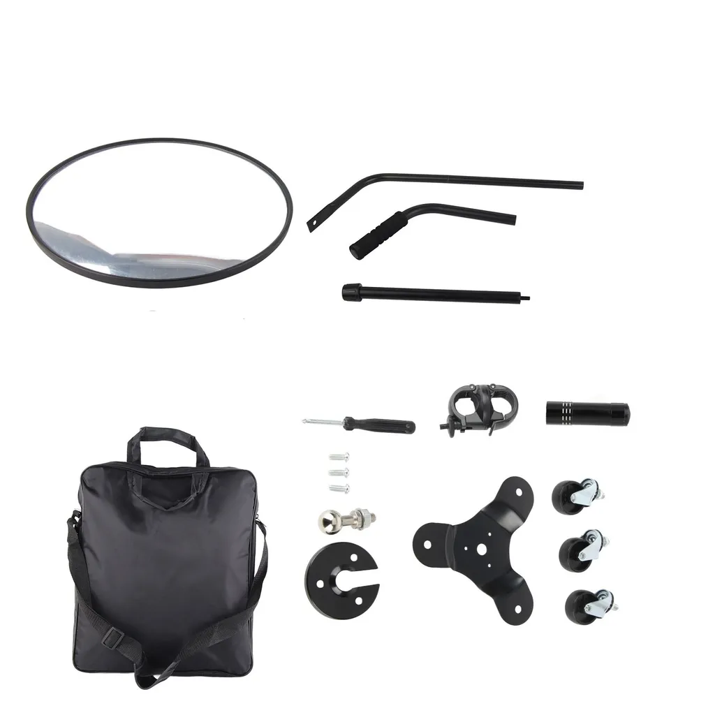 Miroir d'inspection télescopique avec lumière LED et angle ajustable