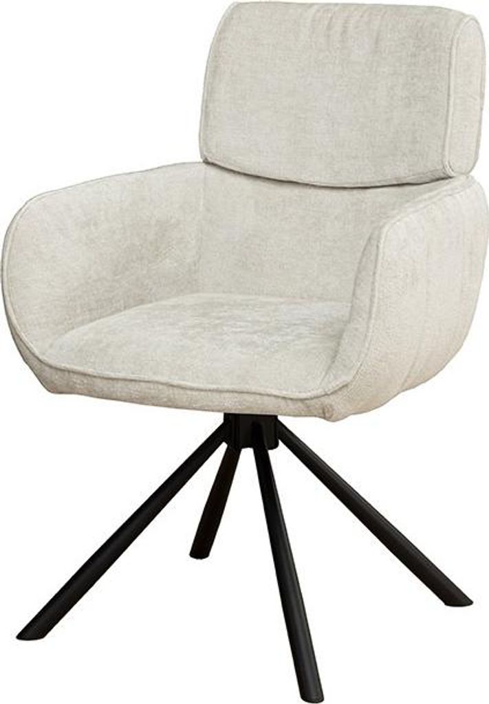 riess-ambiente Drehbarer Retro Stuhl UNIQUE champagner Produktbild 
