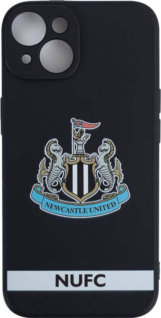 Newcastle United FC - Handyhülle, Wappen TA12554 (Einheitsgröße) (Schwarz/Weiß/Blau)