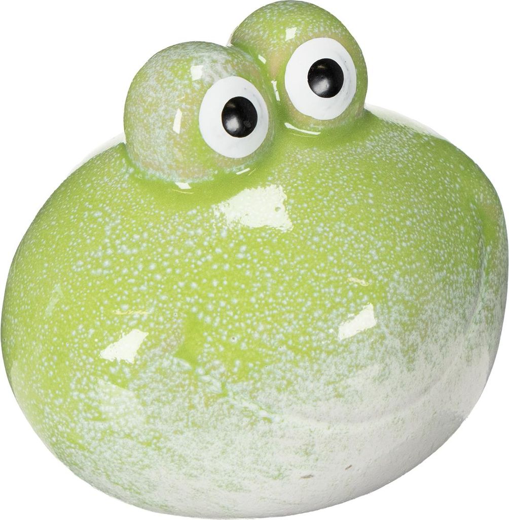 Dekofigur Frosch aus Keramik für Wohn- und Tischgestaltung, 4 Stück