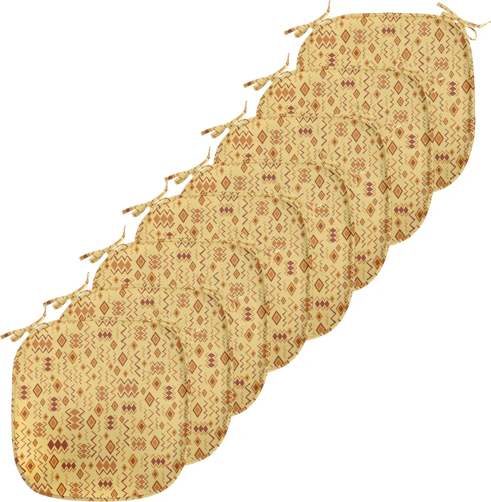 Coussins de Chaise Anti-Glisse et Anti-Taches 40x40cm - Pack de 8 Brun