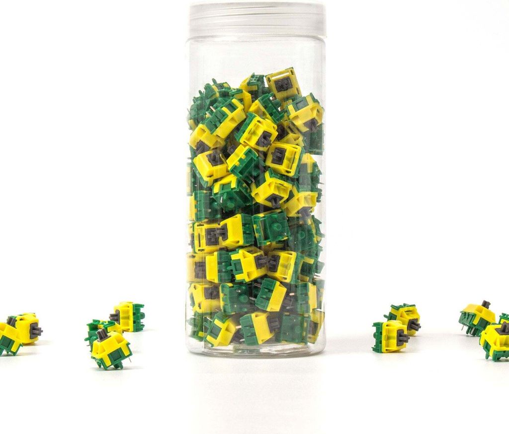 Kailh Switches für Mechanische Gaming Tastatur 110 Stück (5-Pin, 42 gf, Linearer, Canary Switch)