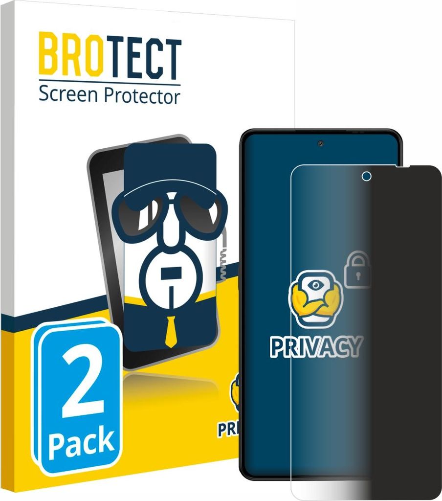 2x BROTECT Sichtschutzfolie für Gigaset GS6 Pro Anti-Spy Privacy Sichtschutz Blickschutz Folie Blaulicht-Schutz