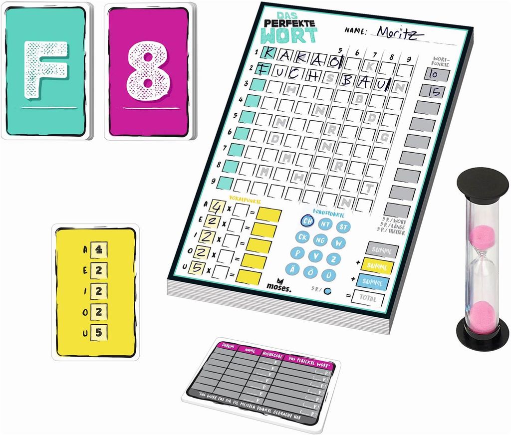 Das perfekte Wort - Quizspiel für 1–6 Spieler, ab 12 Jahren