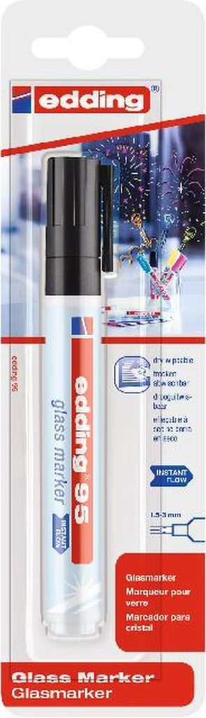 edding 95 Marqueur pour verre noir (1 blister) Image du produit 