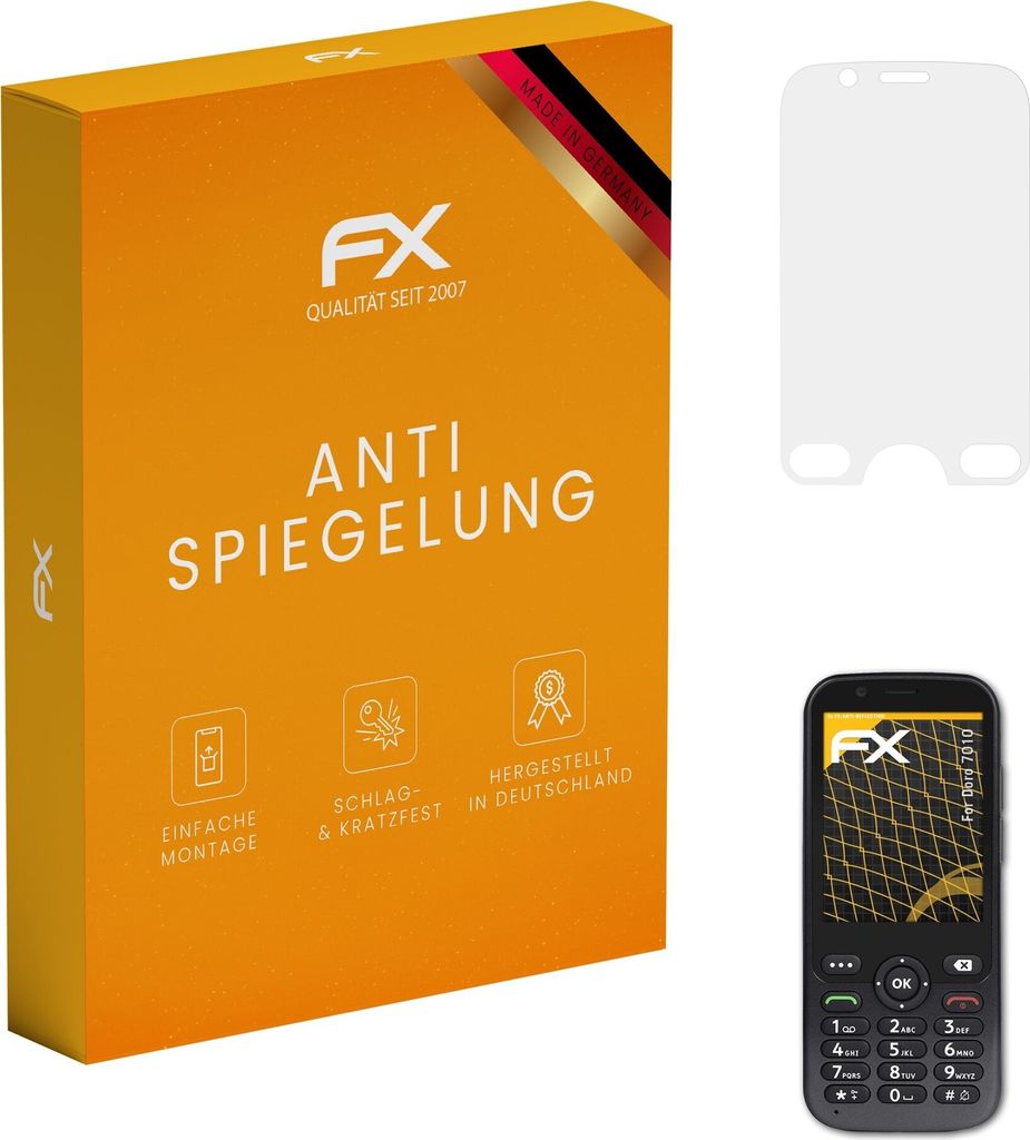 atFoliX FX-Antireflex 3x Schutzfolie kompatibel mit Doro 7010 Displayfolie