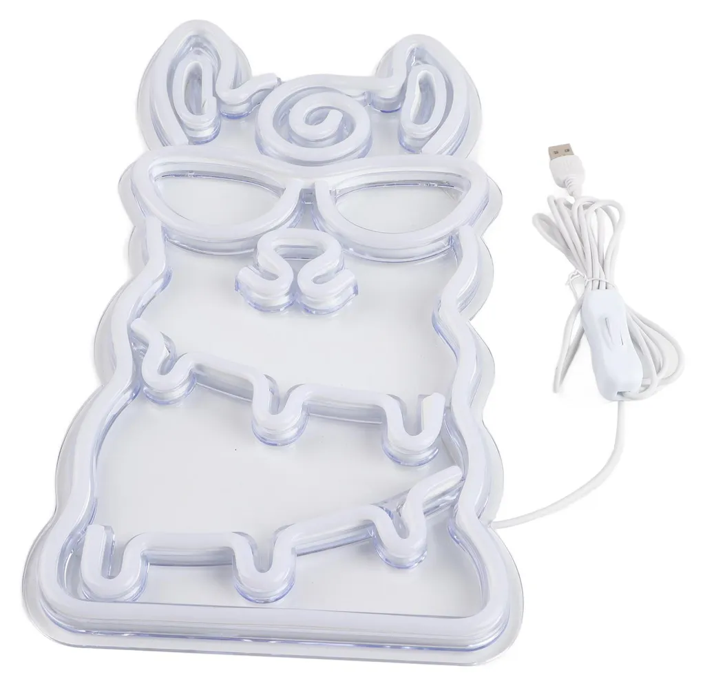 Néon LED Alpaga Mural USB - Éclairage d'Ambiance sans Chaleur ni Bruit