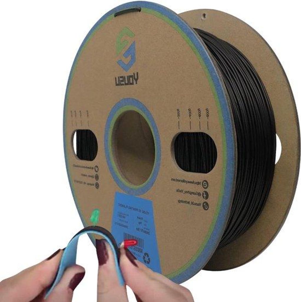 Leitendes TPU-Filament, 1 kg, 175 mm, schwarz, für 3D-Drucker und 3D-Pen