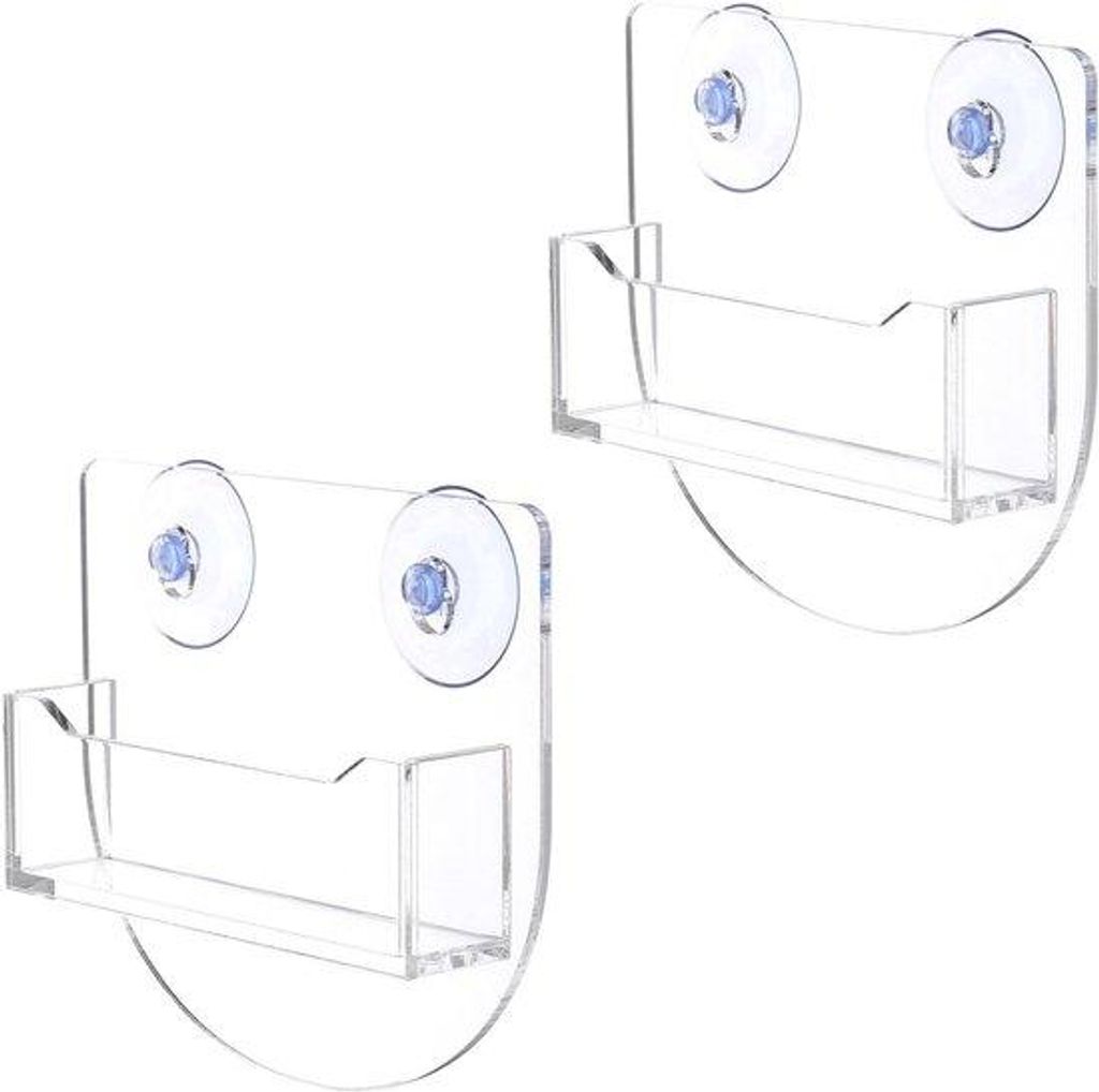 Acryl Visitekaarthouder, 2-teilig, mit Zahnfädern, Einzel-Beutel, Card Display Stand Organizer für Büro, Outdoor-Ausstellung, Transparent