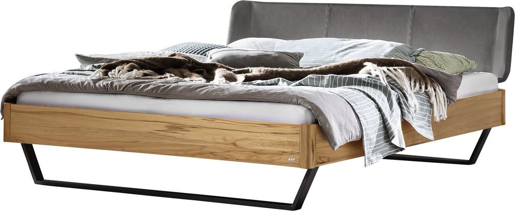 Hasena Lounge Montieri Bettgestell Massivholz Kopfteil gepolstert