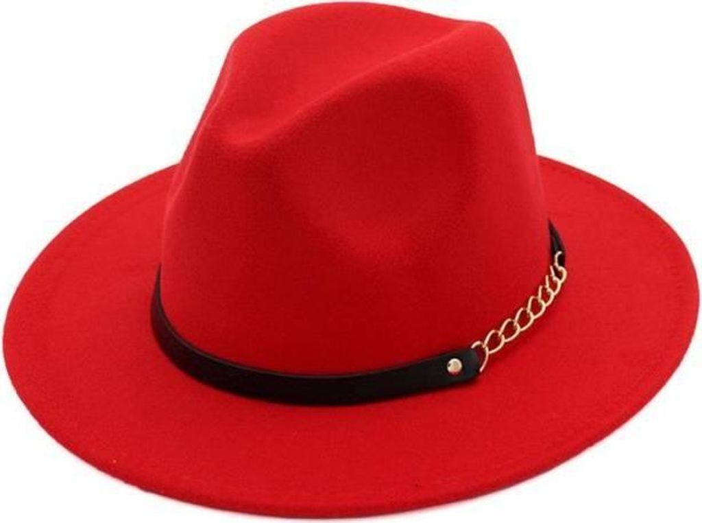 Klassischer roter Filzhut für Damen für Herbst/Winter - Klassisch - Rot - Damen