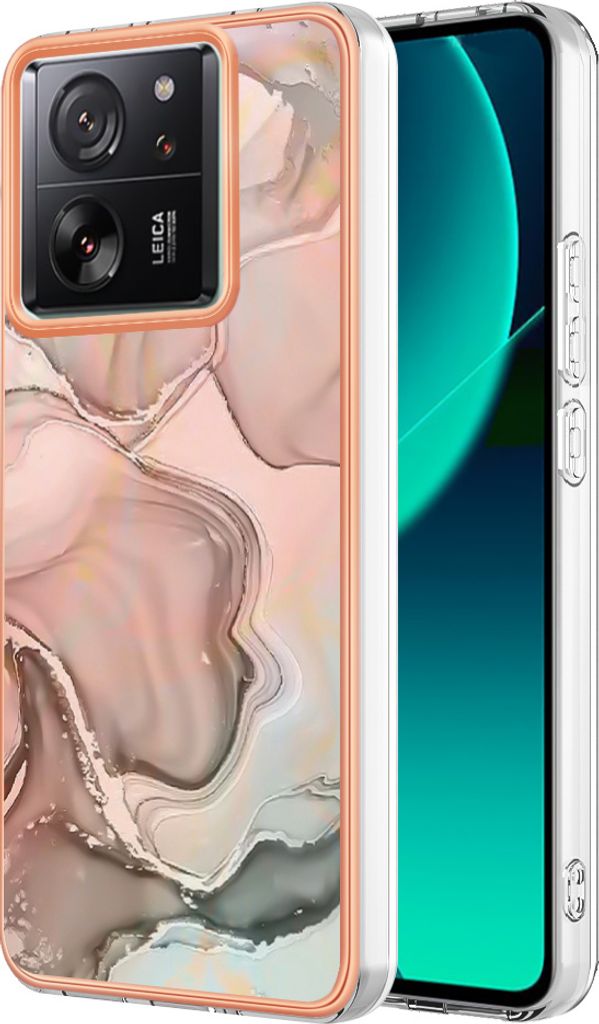 Hülle für Xiaomi 13T / 13T Pro Muster TPU Silikon Stoßdämpfer Bumper Schutzhülle Beige