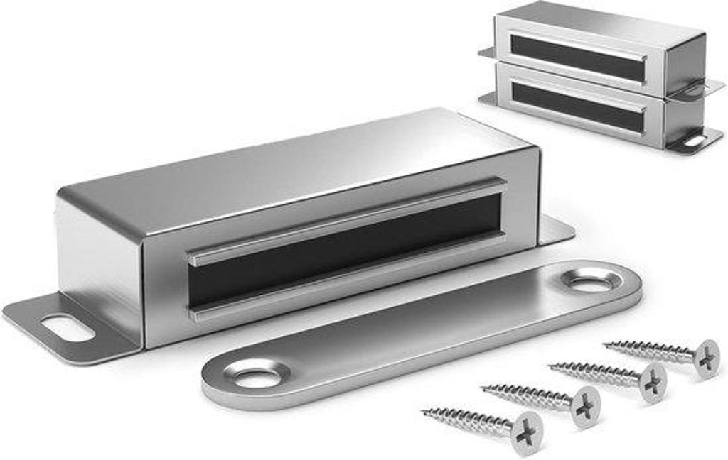 Starkes Magnet-Set mit 15 kg Halt - 2 Stück Rostfreier Möbelmagnet