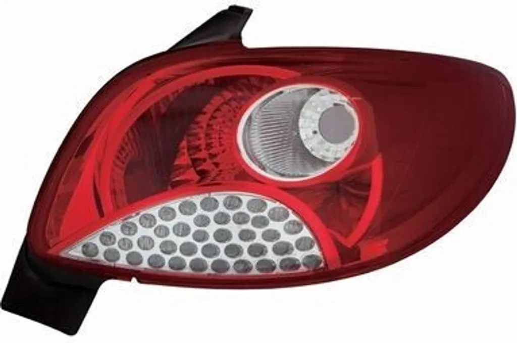 Bloc optique arrière droit bas Peugeot 206+ Hayon 2L 2M Van Wezel