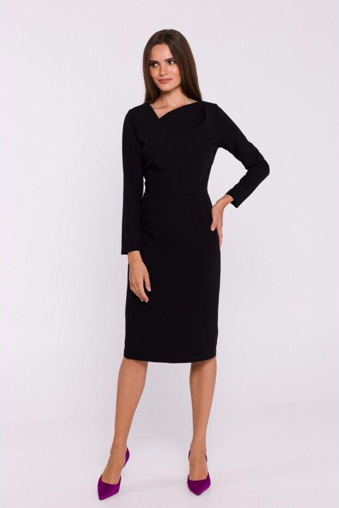 Stylove Midikleid für Frauen Uldrux S376 schwarz L