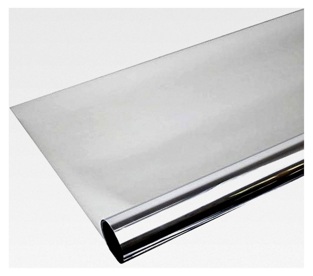 11,46€/m² Fenster Spiegelfolie Silber Sichtschutzfolie 61cm Breite Selbstklebend