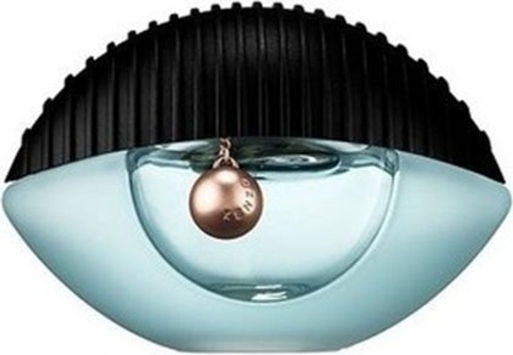 A perfume bottle shaped like an eye.