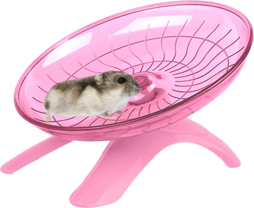 Hamster Flying Saucer Silent Running Exercise Wheel for Gerbil, Rat, Mouse, Igel Small Animals