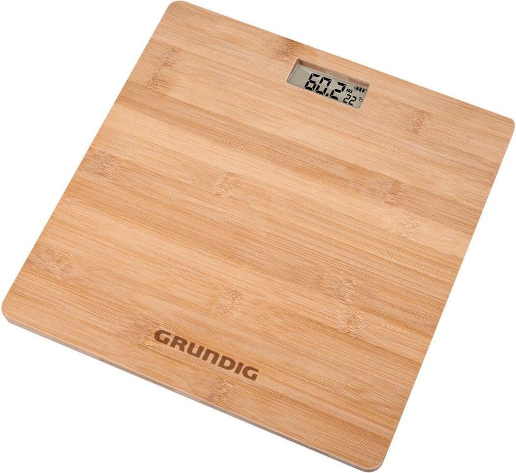 Grundig Personenwaage - Digitale Bambus Waage - Max. 180KG Produktbild 1