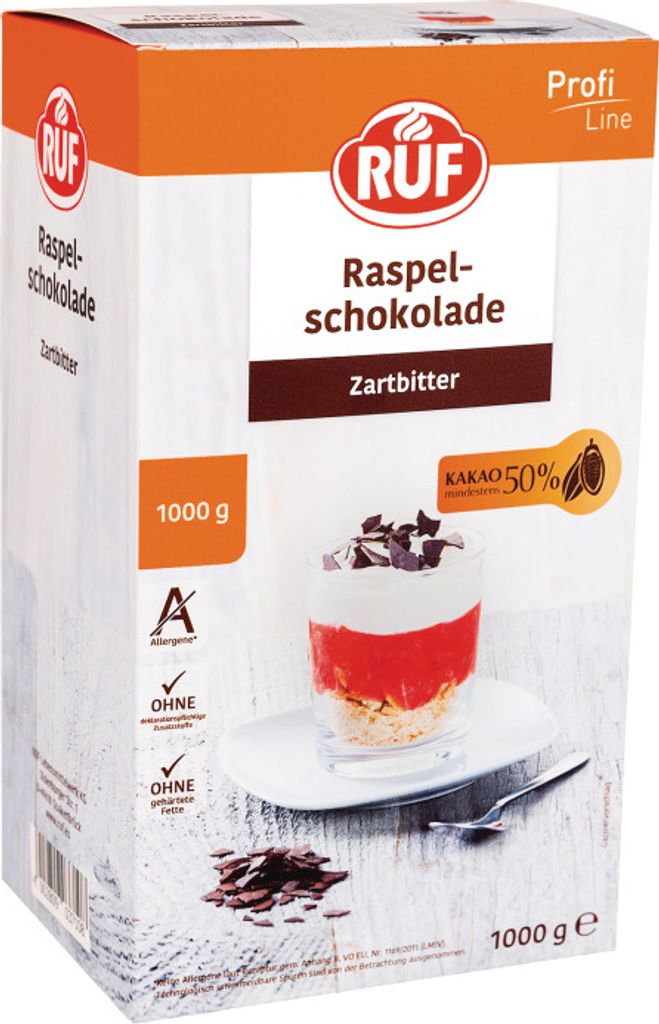 RUF Raspelschokolade Zartbitter (1 kg) Produktbild 
