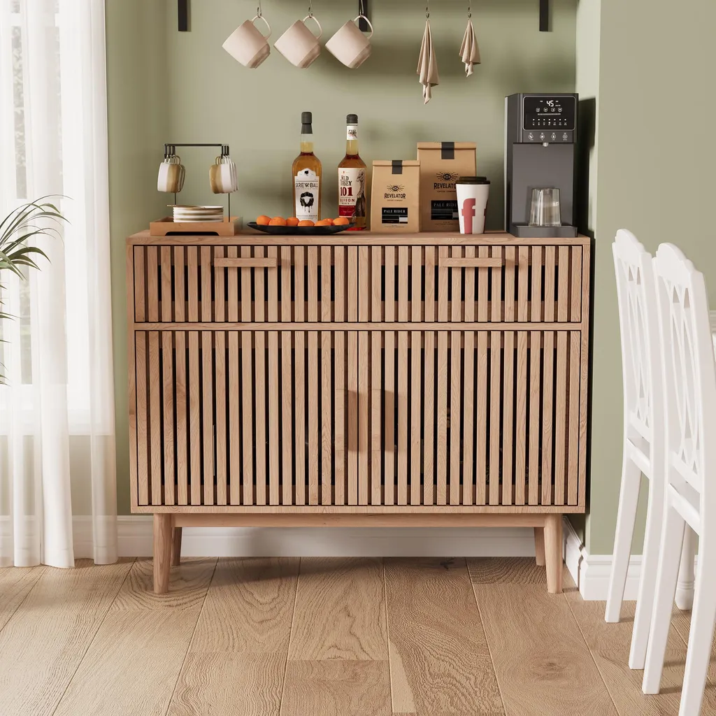 Offerta Credenza Moderna ProximaX Legno Naturale 2 Ante 2 Cassetti