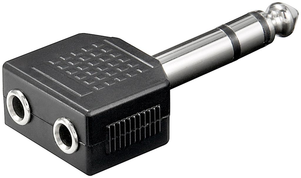 Goobay 11103, 6.35 mm, 2 x 3.5 mm, Czarny Zdjęcie produktu 