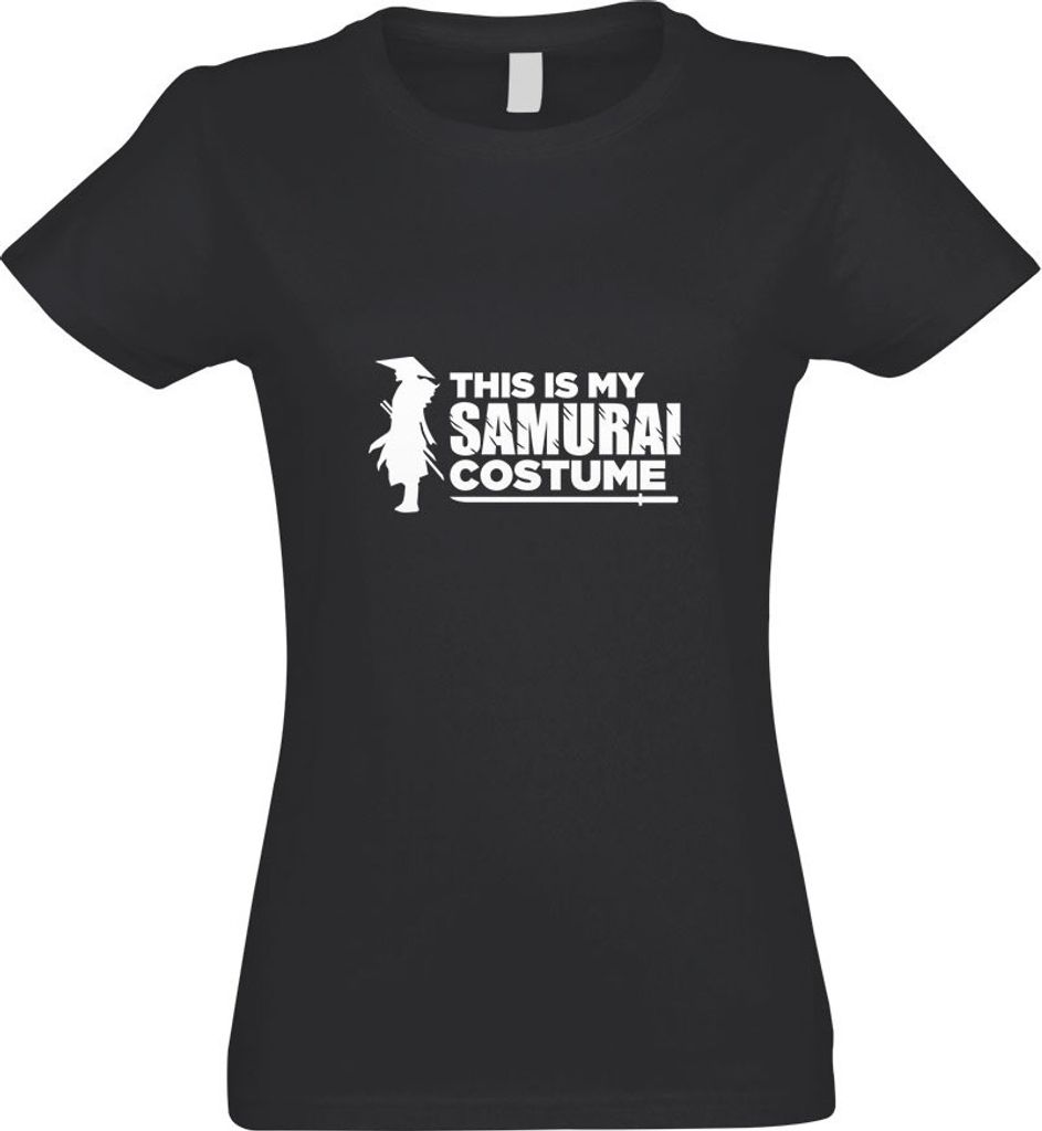 Kiwistar - T-Shirt tailliert - Damen - Graphit - This is My Samurai Costume - mit Motiv Bedruckt - Funshirt Design - Sport - Freizeit - Damen - S