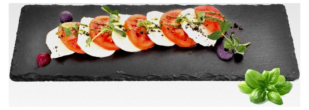 Schieferplatten Set 35x15cm Servierplatte Käseplatten Untersetzer 2-12-tlg.