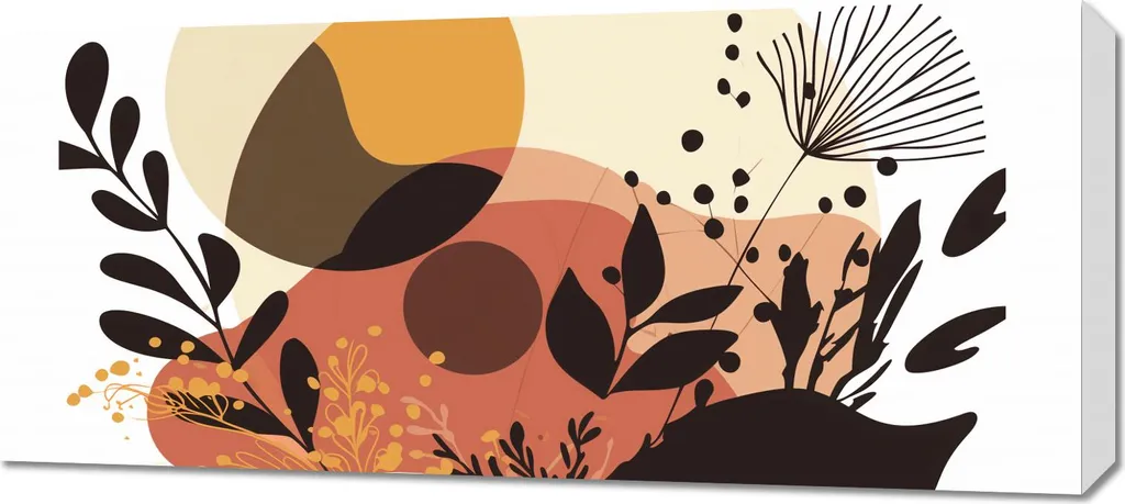 Stampa Canvas 90x40cm Tramonto nel Giardino - Quadro Professionale