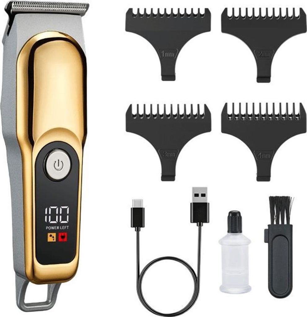 INF Goldener Haarschneider für Herren: Präzise Schnitte, 6-teiliges Set