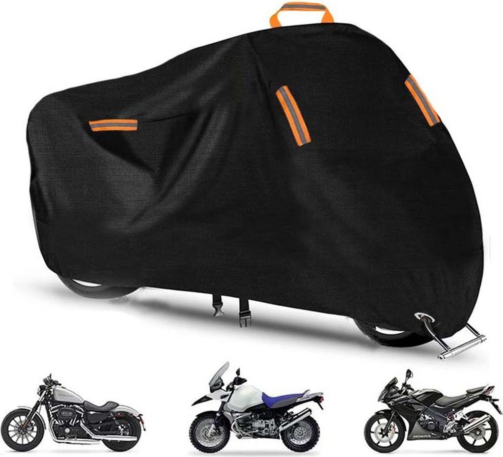 Motorrad Abdeckplane 290x110x140cm - Wasserdicht & UV-Beständig, 210D Oxford Stoff, Für Outdoor