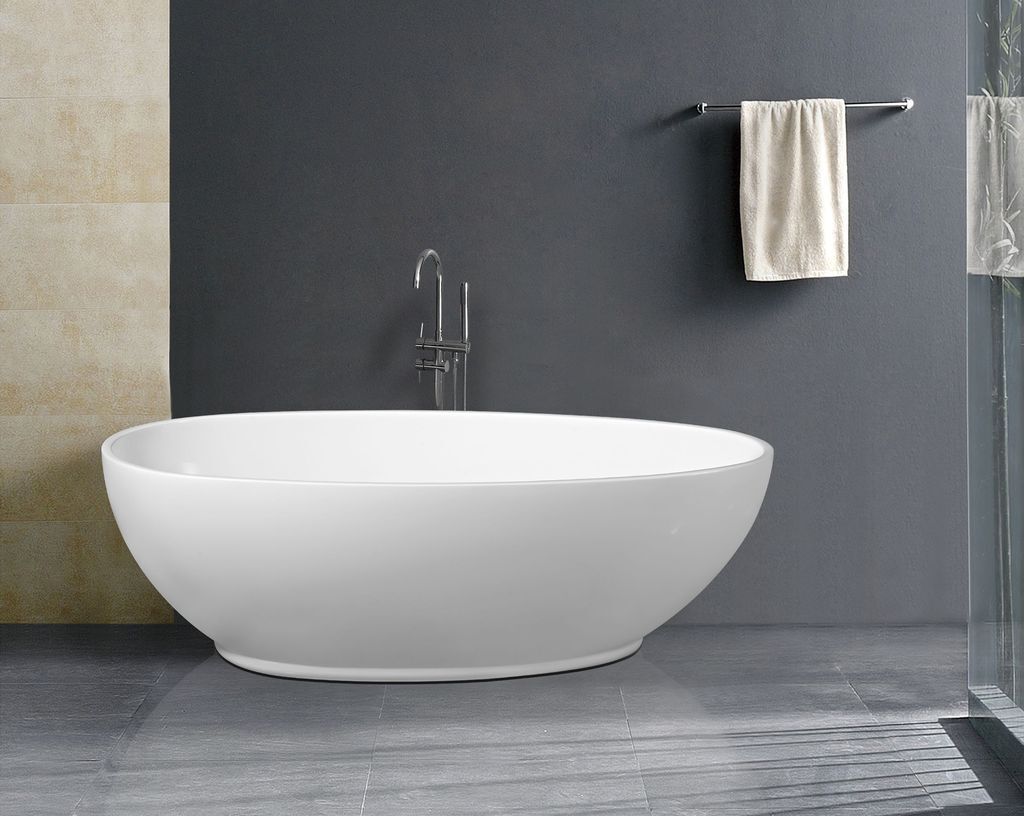 freistehende Badewanne 180 x 90 x 58 cm, BW-IX020 Produktbild 