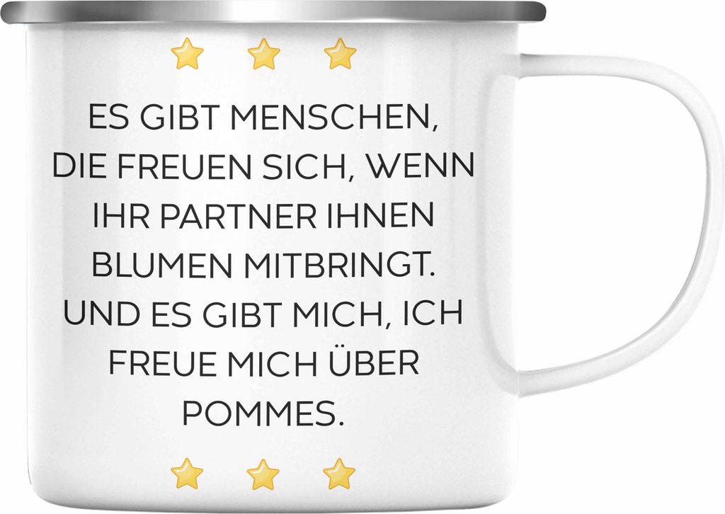Trendation - Lustige Emaille Tasse mit Spruch für Frauen Männer Arbeit Büro Lustig Emaille Tassen Becher mit Sprüchen Kollegin Geschenk Sarkasm...