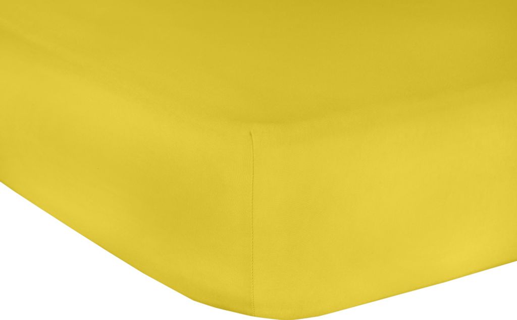 Mr.Sandman Elasthan Classic Topper Spannbetttuch Citrone 80-90x200-210cm 220g/m²