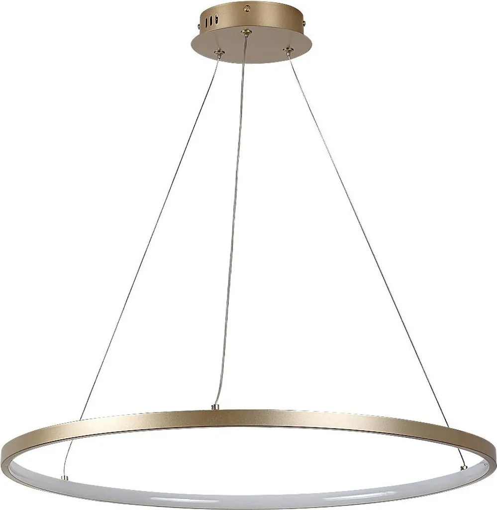 Lustre LED 55W doré Beliza grand diamètre 60 cm éclairage puissant