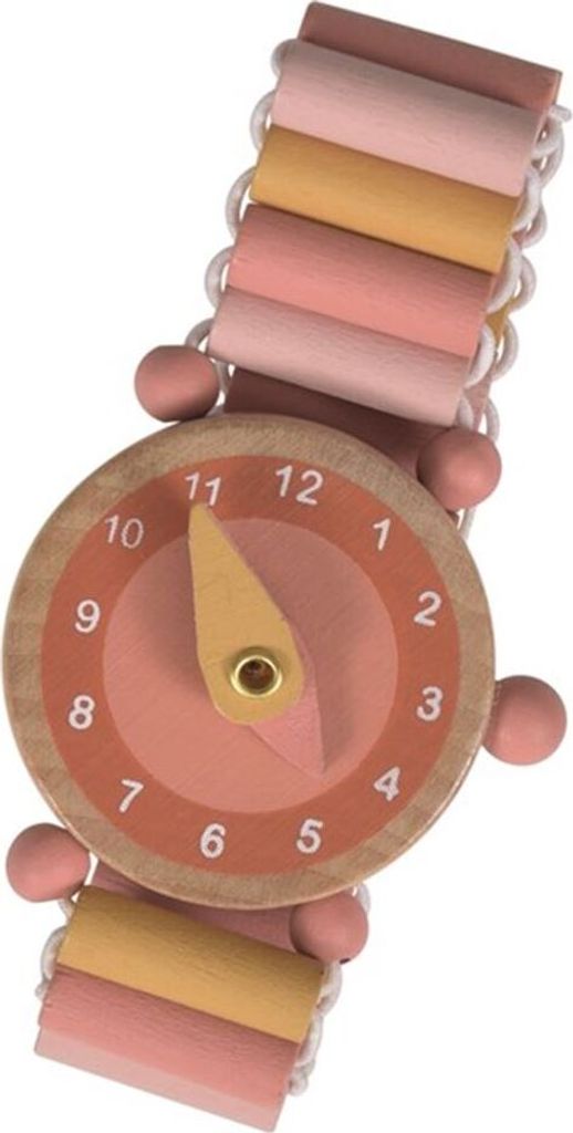 Holzuhr Emma, mit beweglichen Zeigern- Kinderuhr Produktbild 