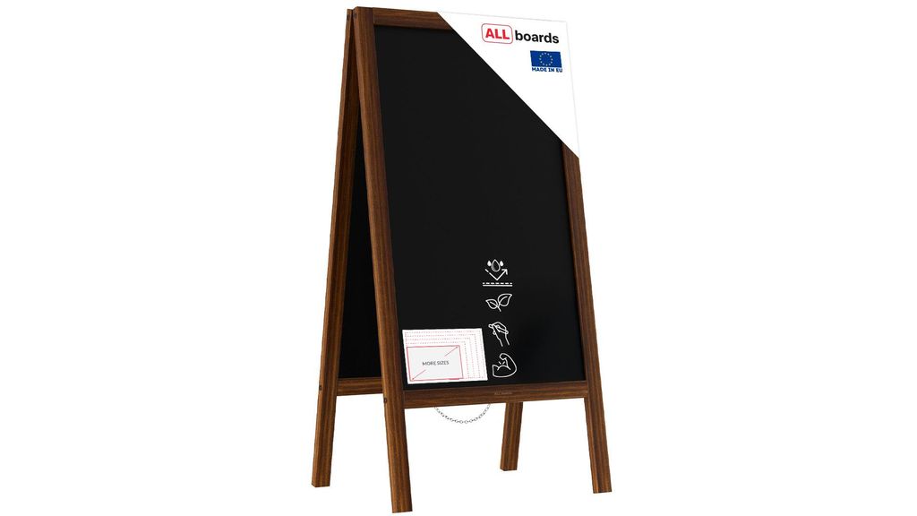 Lavagna per gesso con cavalletto bifacciale 100x50 cm Immagine del prodotto 