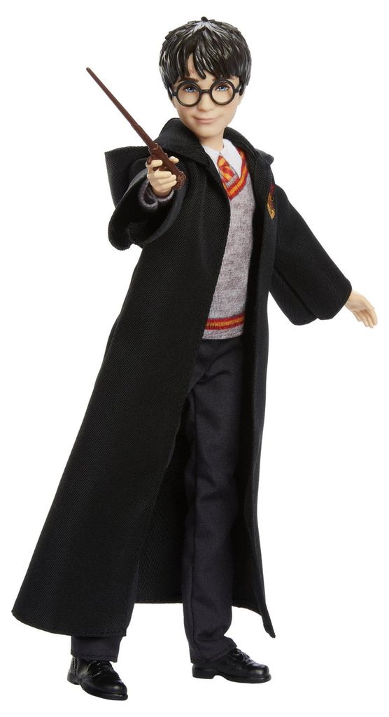 Harry Potter -Modepuppe im typischen Hogwarts-Gewand mit Produktbild 