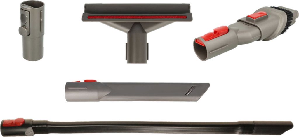 vhbw 5-tlg. Düsen-Set kompatibel mit Dyson Cyclone V10 Total Clean, Parquet Staubsauger Grau