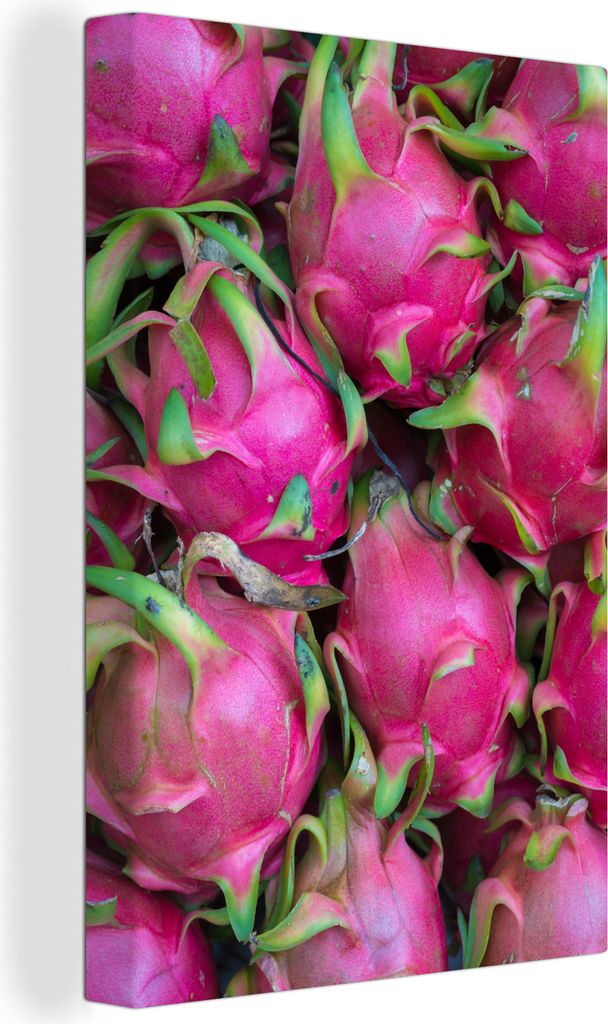 OneMillionCanvasses - Leinwandbilder - 90x140 cm, Obst - Rosa - Drachenfrucht, Wandbilder Kunstdruck Wanddekoration - Wandschmucke - Schlafzimmer