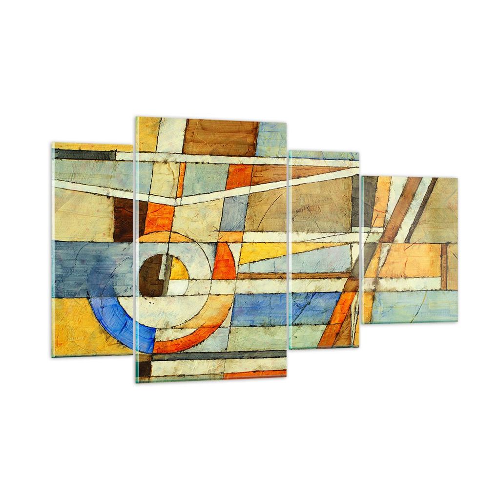 Bilder auf glas - Abstraktion modern - 120x70cm - Glasbilder - Wandbilder - Kunstdruck - zum Aufhängen bereit - Wanddekoration aus Glas - Glas Bil...