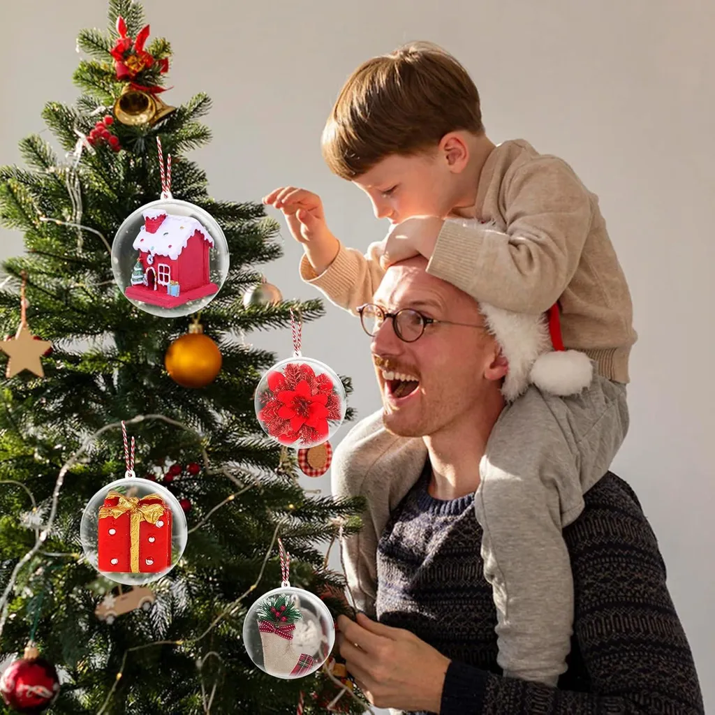 Décoration de Noël Incassable : 20 Boules à Remplir 6cm pour Fêtes et DIY
