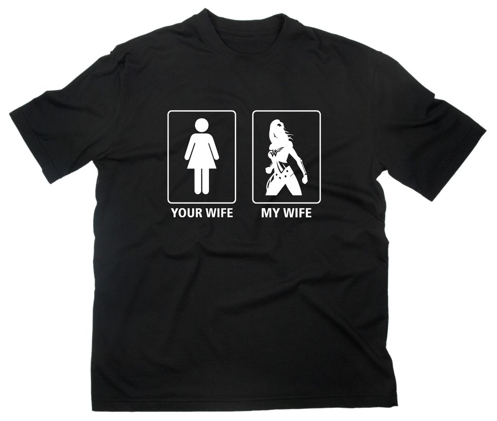 Styletex23 T-Shirt Themyscira Your Wife My Wife Fun, schwarz, XXL