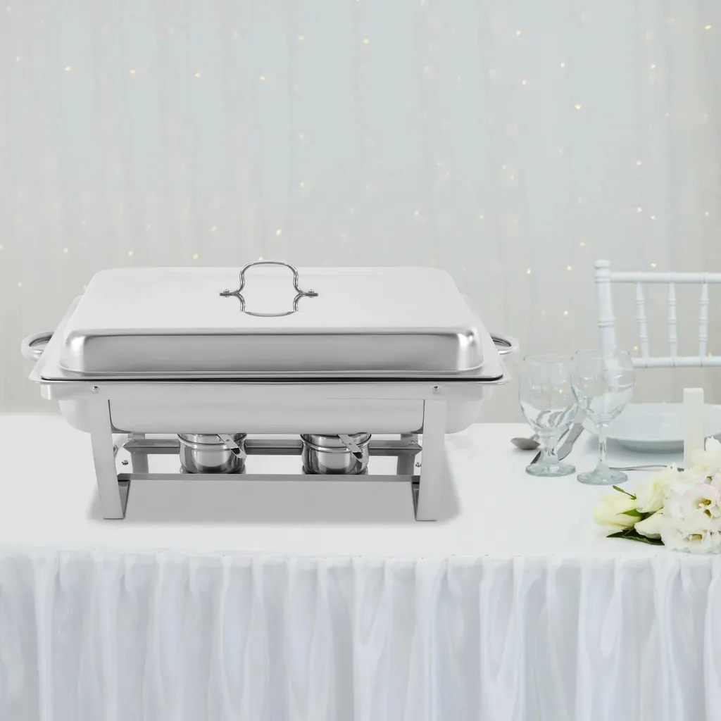 Chafing Dish Buffet Set Inox 3 Compartiments 2,5L pour Self-Service - 5
