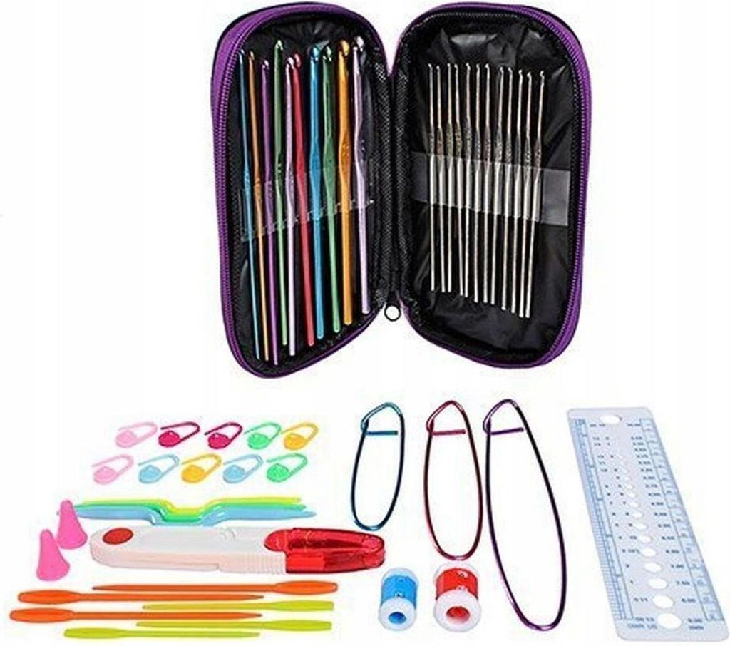 Häkelnadeln-Set im Etui, 50 Stück Produktbild 
