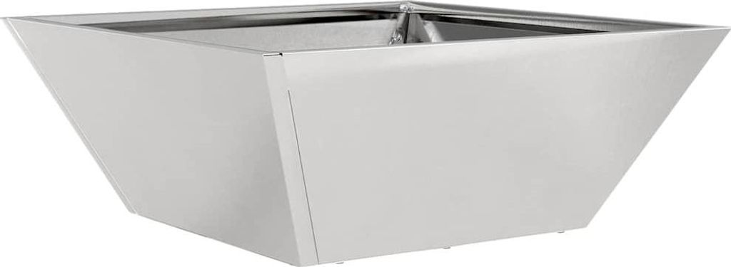 Garten-Pflanzgefäß Silber 40 x 40 x 15 cm Edelstahl