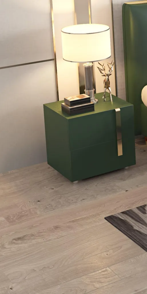 Console de nuit verte - Table d'appoint polyvalente pour salon et chambre