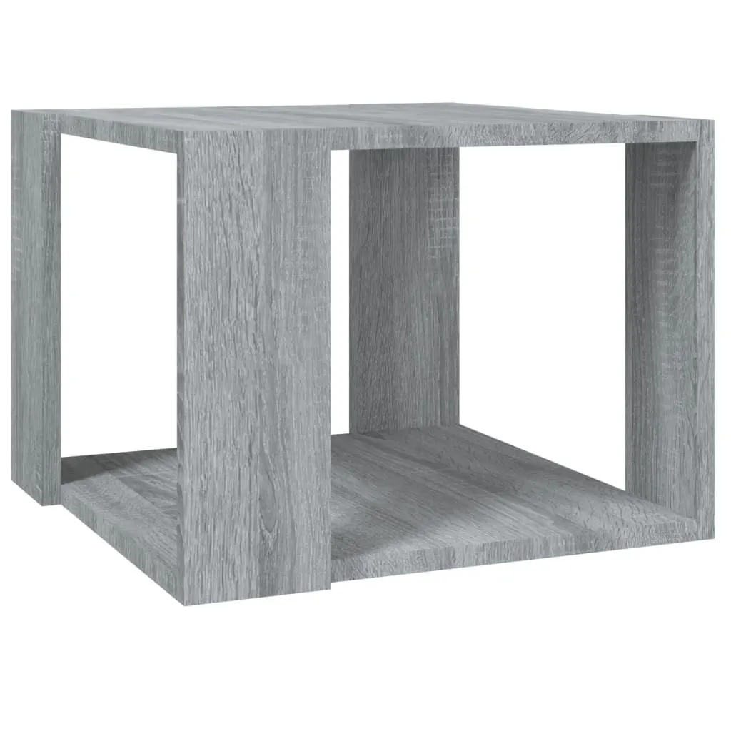Table basse compacte en bois composite Gris Sonoma 40x40cm résistante - 2