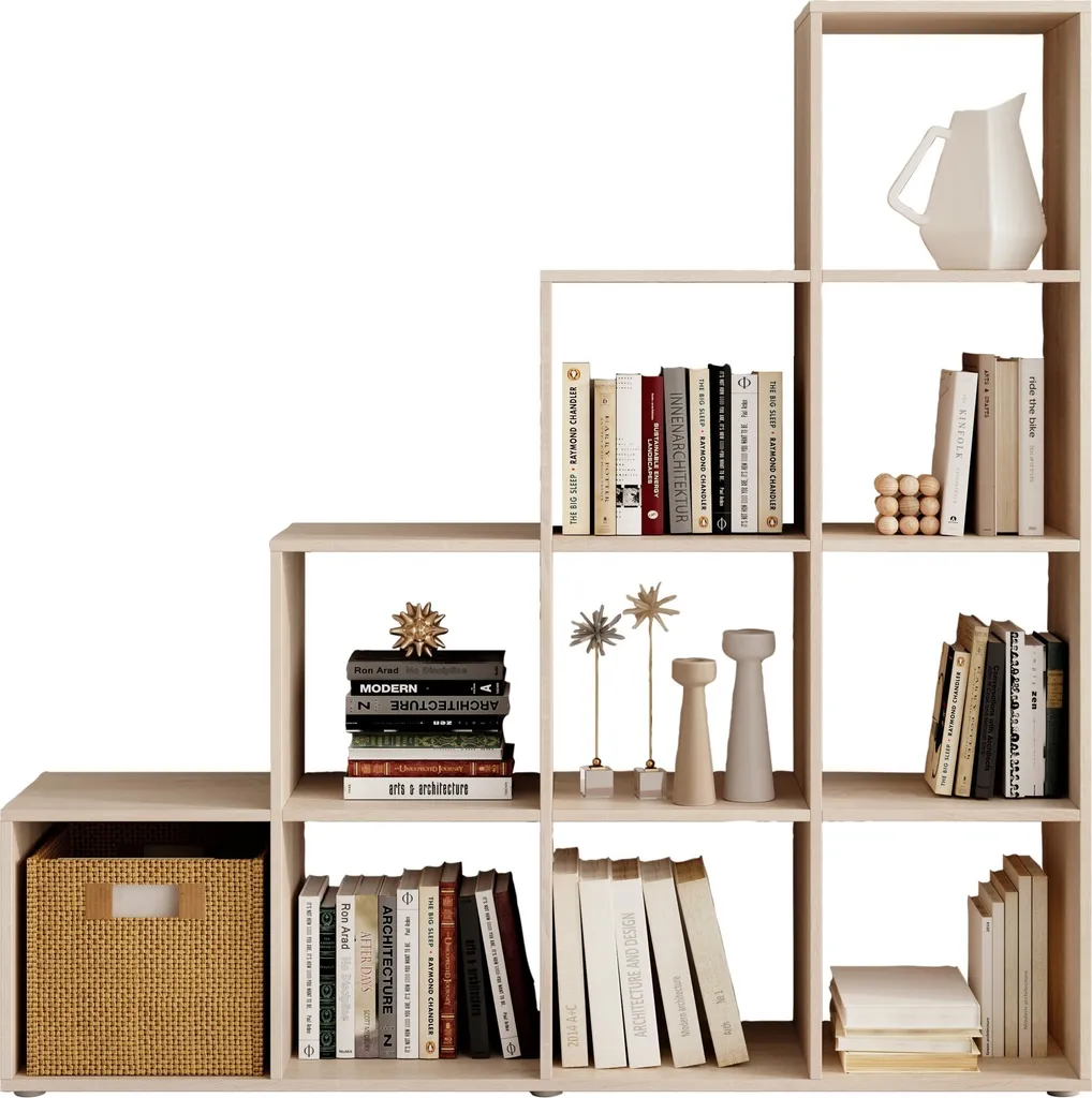 Meuble de Rangement Luna 16 Compartiments Chêne Sonoma 149x149x35